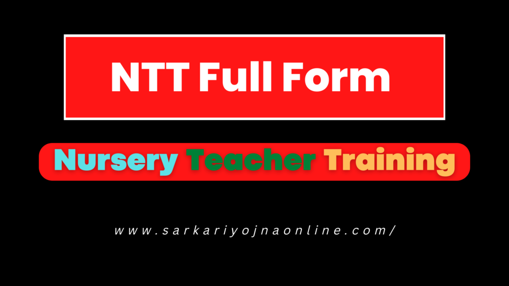 NTT Course Details In Hindi